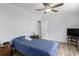 Spare bedroom features a ceiling fan, neutral color palette and is bathed in natural light at 2981 Victor Rd., Longs, SC 29568
