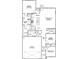 Detailed floor plan showcasing three bedrooms, two bathrooms, eat-in kitchen, and attached garage layout at 3432 Logan St., Conway, SC 29526