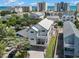 Stunning aerial view of the modern home, showcasing the backyard pool and proximity to the ocean at 4617 Hedrick St., North Myrtle Beach, SC 29582