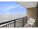 Balcony featuring ocean view and seating at 4800 S Ocean Blvd. # 1221, North Myrtle Beach, SC 29582