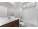 Full bathroom featuring a vanity, a toilet, and a shower-tub combo for added convenience at 5115 Huston Rd., Conway, SC 29526