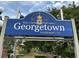 Welcome to historic Georgetown, established in 1734 sign at 514 Palm St., Georgetown, SC 29440