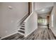 The bright entryway features hardwood floors, a stairway, and an open floor plan at 5153 Country Pine Dr., Myrtle Beach, SC 29579