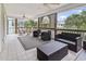 Inviting back porch with tiled flooring and comfortable seating area at 5407 N Ocean Blvd., Myrtle Beach, SC 29577