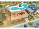 Aerial view of the community playground, recreational area, and amenities at 5621 Camilla Ct., Myrtle Beach, SC 29579