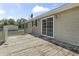 Wooden deck with access to home through glass sliding door at 568 Rosedale Dr., Aynor, SC 29511