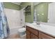 Bathroom with a bath tub, white sink and toilet and a tiled floor at 568 Rosedale Dr., Aynor, SC 29511