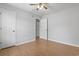 Bright bedroom features neutral walls, wood-look floors, and ceiling fan at 568 Rosedale Dr., Aynor, SC 29511