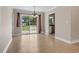 Dining area featuring sliding glass doors and chandelier at 568 Rosedale Dr., Aynor, SC 29511