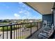 Enjoy the view from this large balcony with comfortable seating, overlooking waterway and parking at 5905 S Kings Hwy. # 242B, Myrtle Beach, SC 29575