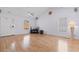 Spacious living room with hardwood floors and vaulted ceiling at 613B 3Rd Ave. S, North Myrtle Beach, SC 29582