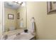 Cozy half-bath with a sink, mirror, and towel rack, offering practicality and a touch of coastal charm at 614 15Th Ave. S # 41, Surfside Beach, SC 29575