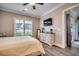Inviting bedroom with a light colored walls, wood flooring, and exterior views at 620 Lorenzo Dr. # 620, North Myrtle Beach, SC 29582