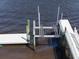 Overhead shot of a boat lift, surrounded by the waterway at 620 Lorenzo Dr. # 620, North Myrtle Beach, SC 29582