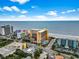 Scenic aerial view featuring beachfront resorts, blue ocean, and clear skies at 6900 North Ocean Blvd. # 938, Myrtle Beach, SC 29572