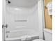 This bathroom features a shower-tub combo and a modern toilet, along with fresh white towels at 6900 North Ocean Blvd. # 938, Myrtle Beach, SC 29572