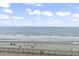 Breathtaking beach views complete with beach access, lifeguard stand and colorful umbrellas at 6900 North Ocean Blvd. # 938, Myrtle Beach, SC 29572