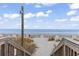 Scenic beach access with wooden stairs leading to a sandy beach and ocean view at 6900 North Ocean Blvd. # 938, Myrtle Beach, SC 29572