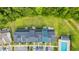 Aerial view of townhome highlighting proximity to parking and community pool at 837 Triple Ct. # 837, Myrtle Beach, SC 29588