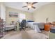 Cozy bedroom featuring a ceiling fan and neutral carpet at 837 Triple Ct. # 837, Myrtle Beach, SC 29588
