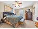 Bedroom with a ceiling fan and large bed at 837 Triple Ct. # 837, Myrtle Beach, SC 29588