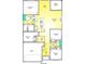 Open-concept floor plan showcasing a spacious kitchen, dining area, great room, bedrooms and bathrooms layout at 122 Westfield Circle, Conway, SC 29526