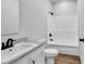 Bathroom featuring a white vanity, toilet, and shower at 1529 Bucksport Rd., Conway, SC 29527