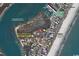 Aerial view of property, highlighting location near waterway, beach access, and local businesses at 1582 South Waccamaw Dr. # 56, Garden City Beach, SC 29576
