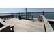 Wooden dock features built-in benches and railing, offering a serene waterfront experience at 1582 South Waccamaw Dr. # 56, Garden City Beach, SC 29576