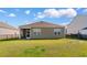 Well-maintained backyard with green grass and a screened-in porch, perfect for outdoor relaxation at 1704 Perthshire Loop, Myrtle Beach, SC 29579
