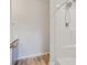 Bright white bathroom features a new shower with sleek fixtures and convenient storage niche at 182 Foxford Dr., Conway, SC 29526
