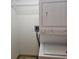 Convenient laundry room featuring a stacked washer and dryer for space-saving efficiency at 197 Charter Dr. # D1, Longs, SC 29568