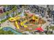 Aerial view of waterpark with slides, lazy river and lounge area at 201 74Th Ave. N # 2243/2244, Myrtle Beach, SC 29572