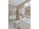 Cozy bathroom featuring a glass shower, white vanity, and updated fixtures at 202 North Ocean Blvd. # 109, North Myrtle Beach, SC 29582