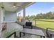 Covered back porch with green views at 223 Southgate Ct., Pawleys Island, SC 29585
