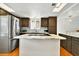 Modern kitchen with an island, stainless steel appliances, and stylish cabinets for cooking enjoyment at 39 Newport St., Ocean Isle Beach, NC 28469