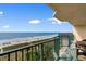 Enjoy expansive ocean and beach views from the condo's private balcony at 4505 S Ocean Blvd. # 5D, North Myrtle Beach, SC 29582