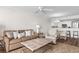 Inviting living room with ocean views and open layout to dining area at 4505 S Ocean Blvd. # 5D, North Myrtle Beach, SC 29582