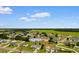 Aerial view showcasing a property in a residential neighborhood with spacious lots at 520 Winged Elm St., Loris, SC 29569