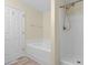 Bathroom with a soaking tub and a standing shower at 520 Winged Elm St., Loris, SC 29569
