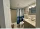 Bathroom with shower-tub combo, vanity, and stylish finishes at 5409 N Ocean Blvd. # 111, North Myrtle Beach, SC 29582