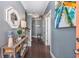 Beautiful foyer with hardwood floors and elegant decor at 5475 Elba Way # 1601, Myrtle Beach, SC 29579