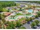 Resort-style community amenities, featuring a lazy river and inviting pool with swaying palm trees at 5475 Elba Way # 1601, Myrtle Beach, SC 29579