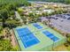 Aerial view of the well-maintained tennis courts within the community, promising an active lifestyle at 5475 Elba Way # 1601, Myrtle Beach, SC 29579