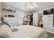 Spacious main bedroom with a ceiling fan, closet and view to another room at 6001 - 1498 S Kings Hwy., Myrtle Beach, SC 29575