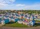 Aerial view showcasing vibrant community with colorful homes and well-maintained landscaping at 603 Wave Rider Ln. # 603, North Myrtle Beach, SC 29582