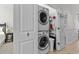 Convenient laundry area with stackable washer and dryer at 603 Wave Rider Ln. # 603, North Myrtle Beach, SC 29582