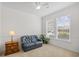 Neutral bedroom with carpeted floor, a comfortable couch, natural light, and a ceiling fan at 6203 Catalina Dr. # 212, North Myrtle Beach, SC 29582