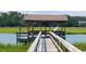 Scenic dock featuring a covered area and a white heron at 701 Norris Dr., Pawleys Island, SC 29585