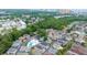 Stunning aerial shot featuring community pool, lush greenery, and beautiful homes in a desirable neighborhood at 820 9Th Ave. S, North Myrtle Beach, SC 29582